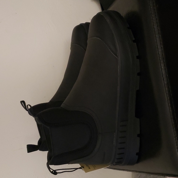 NWT Aldo Black Lousios Chelsea Rubber Boots Size 11 - Picture 7 of 12